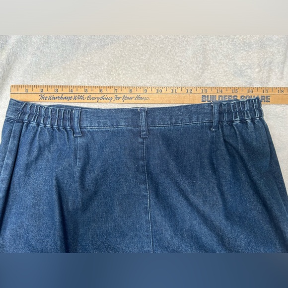Dark blue denim maxi jeans skirt. Original TY Wear. Sz14. Straight. Modest. Soft - Picture 5 of 8